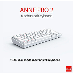 Universal Anne Pro2 mini portable 60% NKRO clavier mécanique RGB rétroéclairé sans fil Bluetooth clavier gaming câble amovible | clavier ()