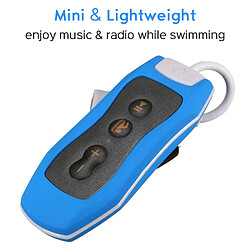 Universal IPX8 Etanche Natation MP3 Jouer Radio Avec Clip Casque Plongée Sport Extérieur 4G Lecteur de Musique MP3 Avec Fonction Radio FM Lecteur MP3(Bleu)