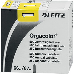 LEITZ Etiquette numérique Orgacolor '1', rouleau, jaune () 