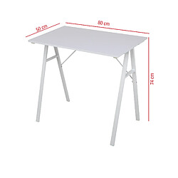 Avis Mobili Rebecca Table D'ordinateur Pour PC En Bois Acier Blanc Bureau De Jeu De Style Moderne