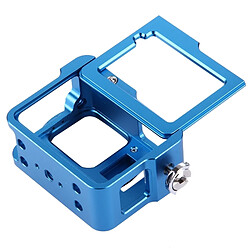 Acheter Wewoo Pour GoPro HERO6 / 5 bleu boîtier Shell CNC alliage d'aluminium Cage de protection avec cadre d'assurance et lentille UV 52mm