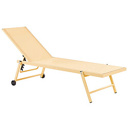 Beliani Chaise longue Métal Jaune PORTOFINO