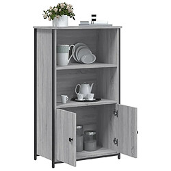 Avis vidaXL Buffet haut sonoma gris 62x32x103,5 cm bois d'ingénierie