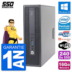 PC HP ProDesk 600 G2 SFF Intel Pentium G4400 RAM 16Go SSD 240Go Windows 10 Wifi · Occasion 