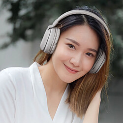 General Casque Bluetooth - Casque à suppression active du bruit / Autonomie de la batterie de 22 heures / Casque de voyage pliable et casque supra-auriculaire, appels clairs, audio sans fil haute résolution(blanc) pas cher