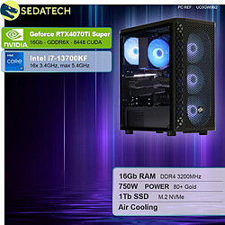 Sedatech PC Gamer Pro • Intel i7-13700KF • RTX4070Ti Super • 16Go RAM • 1To SSD M.2 • sans OS