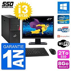 PC Tour Fujitsu P720 Ecran 27" Intel i3-4130 RAM 8Go SSD 2To Windows 10 Wifi - Occasion