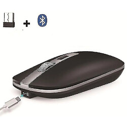 Universal Souris sans fil 2.4g, souris optique de jeu Bluetooth 5.0 rechargeable