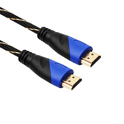 Avis Wewoo Câble noir 5 m HDMI 1.4 Version 1080P Tissé Net Ligne Bleu Tête HDMI Mâle à HDMI Audio Vidéo Connecteur Adaptateur avec DVI Set