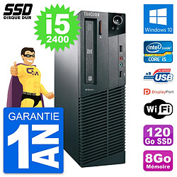 PC Lenovo ThinkCentre M81 SFF Intel i5-2400 RAM 8Go SSD 120Go Windows 10 Wifi · Occasion 