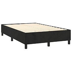 Acheter vidaXL Sommier à lattes de lit avec matelas LED Noir 120x200cm Velours