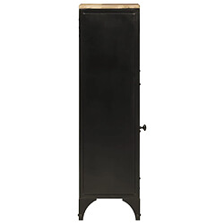 Avis vidaXL Armoire de salle de bain 40x27x90 cm fer et bois de manguier