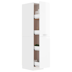 Avis vidaXL Armoire d'apothicaire Blanc brillant Bois d’ingénierie