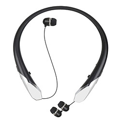 Casque d'écoute Bluetooth Bluetooth 5.0 tour de cou écouteurs rétractables écouteurs HD casque pliable anti-transpiration suppression du bruit avec micro 8 heures de lecture