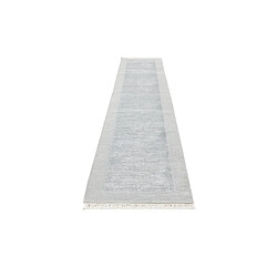 Avis Vidal Tapis de couloir en laine 404x81 gris Darya