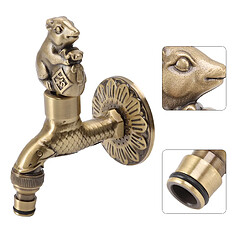 ComfortXL Robinet sculpté antique en bronze cuivré style carpe rétro, résistant à la rouille pas cher