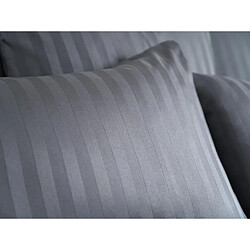 Vente-Unique Lot de 2 taies d'oreiller en satin 92 fils/cm² - 50 x 70 cm - Gris -ABILY de PALACIO