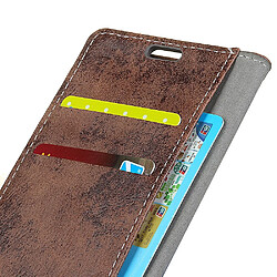 Avis Etui en PU style vintage avec support marron pour votre Huawei P30 Lite