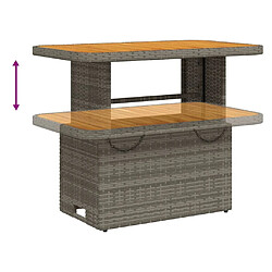 Acheter Maison Chic Ensemble à manger d'extérieur 2 pcs avec coussins,Salon de jardin,Mobilier de jardin gris rotin -GKD675707