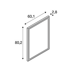 Applique intérieure miroir rectangulaire en alu TRUKKO avec ampoule LED - SLV pas cher