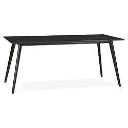 Alterego Table à manger / bureau design 'BARISTA' en bois noir - 180x90 cm