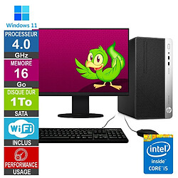 PC HP ProDesk 400 G5 MT i5-8400 4GHz 16Go/1To Wifi W11 + Ecran 24 · Reconditionné 