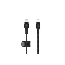 Belkin Câble à gaine tressée USB-C vers Lightning BoostCharge Pro Flex (1 m), certifié MFi (20 W), recharge Power Delivery pour iPhone 14/14 Plus, 13, 12, Pro, Max, mini, SE, iPad, etc. (noir)