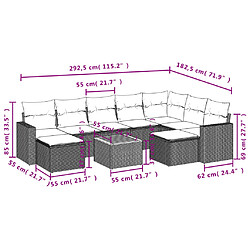 Avis vidaXL Salon de jardin 10 pcs avec coussins noir résine tressée