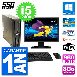 PC HP Z210 SFF Ecran 27" Intel Core i5-2400 RAM 8Go SSD 960Go Windows 10 Wifi · Occasion 