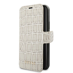 Guess Maroquinerie Etui pour iPhone 11 Pro - Guess Crocodile Beige