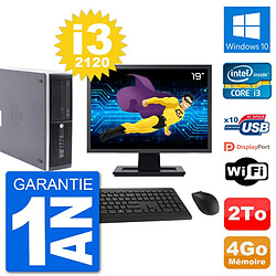 PC HP Compaq Pro 6300 SFF Ecran 19" i3-2120 RAM 4Go Disque 2To Windows 10 Wifi · Occasion 