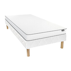 Vente-Unique Ensemble 90 x 190 cm sommier + matelas mousse ép.12cm - ASTYANAX de YSMÉE