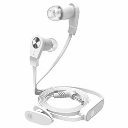 Langsdom Jm02 Écouteurs Intra-Auriculaires Contrôlés Par Fil Hifi Casque De Basse Microphone Intégré Prise 3.5Mm Casque De Jeu Blanc 