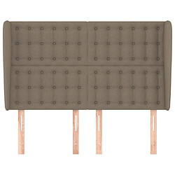 Avis Maison Chic Tête de lit scandinave avec oreilles,meuble de chambre Taupe 147x23x118/128 cm Tissu -MN58846