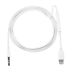 Wewoo Pour iPhone X / blanc 8 et 8 Plus / 7 7 Plus / 6 6s 6 Plus 6s Plus / iPad 1m Lightning à 3.5mm câble audio auxiliaire contrôle de ligne,