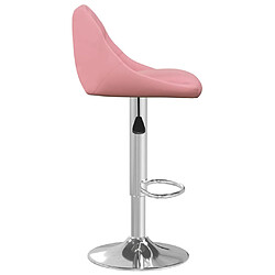 Avis vidaXL Tabouret de bar Rose Velours