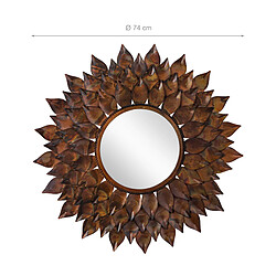 Avis Miroir tournesol cadre métal design antique Rio de Janeiro Ø 74 cm WOMO-DESIGN®