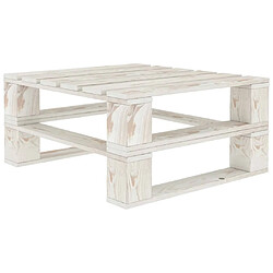 vidaXL Tables palette de jardin 2 pcs blanc bois