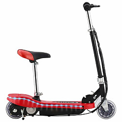 vidaXL Trottinette électrique avec selle et LED 120 W Rouge