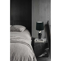 Avis Corep Lampe a poser ceramique tissu noir et argent Luminaire chevet LED chambre salon