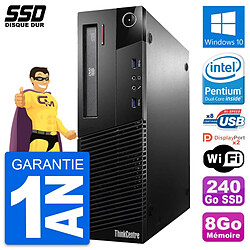 PC Lenovo ThinkCentre M93p SFF Intel G3220 RAM 8Go SSD 240Go Windows 10 Wifi - Occasion