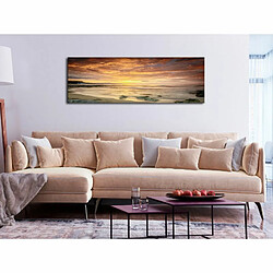 Paris Prix Tableau Imprimé Beach in Crete Narrow Orange 40 x 120 cm