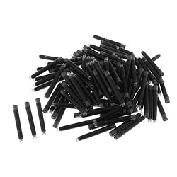 Avis 100pieces cartouches d'encre stylo à encre recharges de stylo de papeterie noir 3.4mm