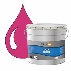 Pok Peinture de Finition Solvantée Laque Semi-Brillante Boiseries Intérieures et Extérieures - 10L - RAL 4010 - Télémagenta POK BOIS Violet : Peinture de Finition Solvantée Laque Semi-Brillante Boiseries Intérieures et Extérieures - 10L - RAL 4010 - Télémagenta