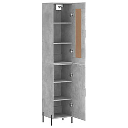 Avis vidaXL Buffet haut Gris béton 34,5x34x180 cm Bois d'ingénierie