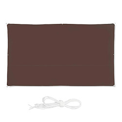 Relaxdays Voile d?ombrage Rectangle diffuseur d?Ombre Protection Soleil Balcon Jardin UV 2 x 4 m imperméable, Marron