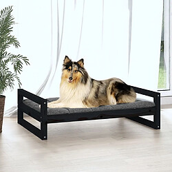 Avis Maison Chic Niche Lit pour chien | Panier couchage pour chien Noir 95,5x65,5x28 cm Bois de pin solide -GKD98746