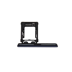 Wewoo Pour Sony Xperia XZ Premium noir double carte SIM Micro SD / SIM Bac + Slot Port Dust Plug pièce détachée