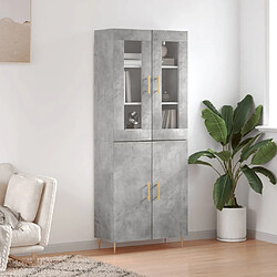 Maison Chic Buffet,Meuble de Rangement,commode pour salon,Cuisine Gris béton 69,5x34x180 cm Bois d'ingénierie -MN44955