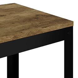 Avis vidaXL Table d'appoint Marron foncé et noir 40x40x45 cm MDF et fer